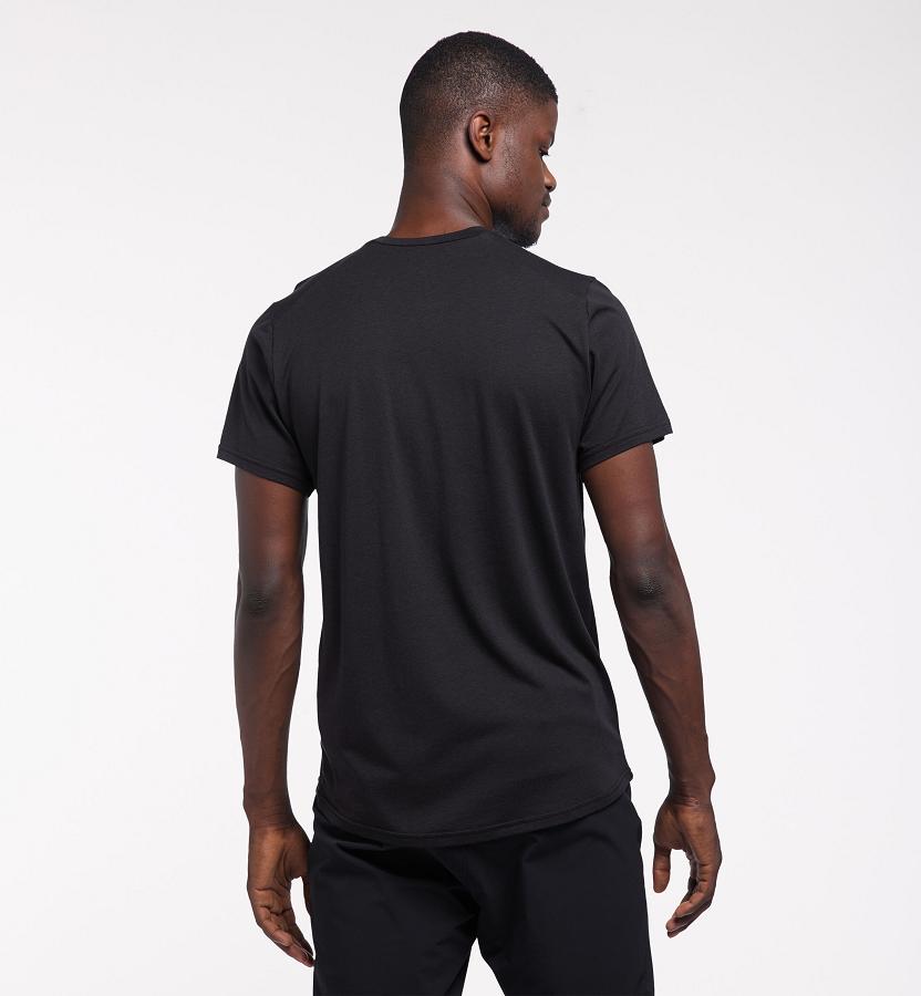 Haglöfs Mens Lyocell T-Shirt Black New Zealand 10247WATY